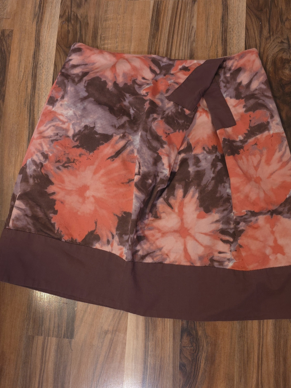 Elevenses Anthropologie Abstract Floral Cotton A-Line Skirt Boho Cottagecore